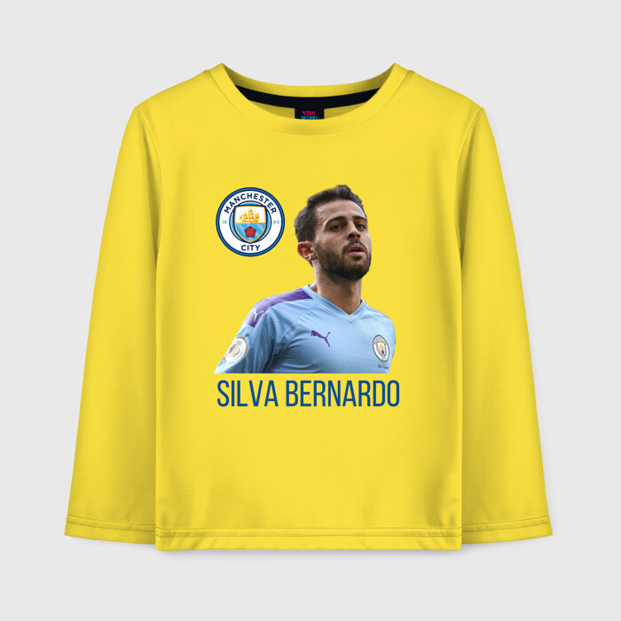 Детский лонгслив хлопок Silva Bernardo Манчестер Сити фото