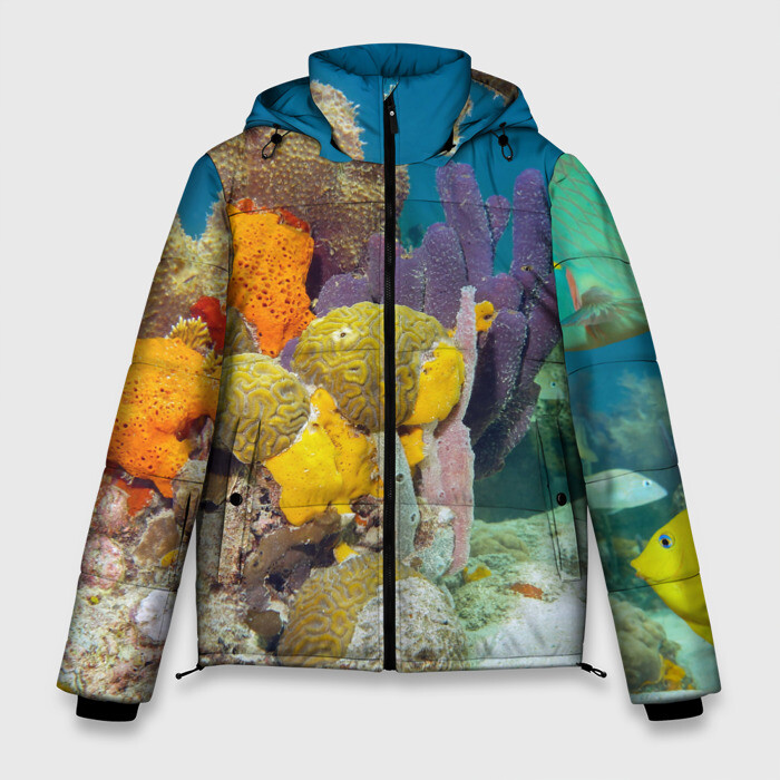 Мужская зимняя куртка 3D Морской мир фото
