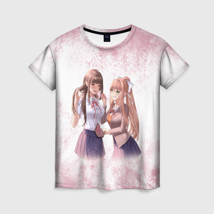 Женская футболка 3D Doki Doki Literature Club Monika и Yuri (Z) фото