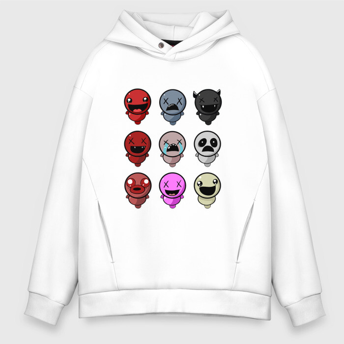 Мужское худи Oversize хлопок THE BINDING of ISAAC monster фото