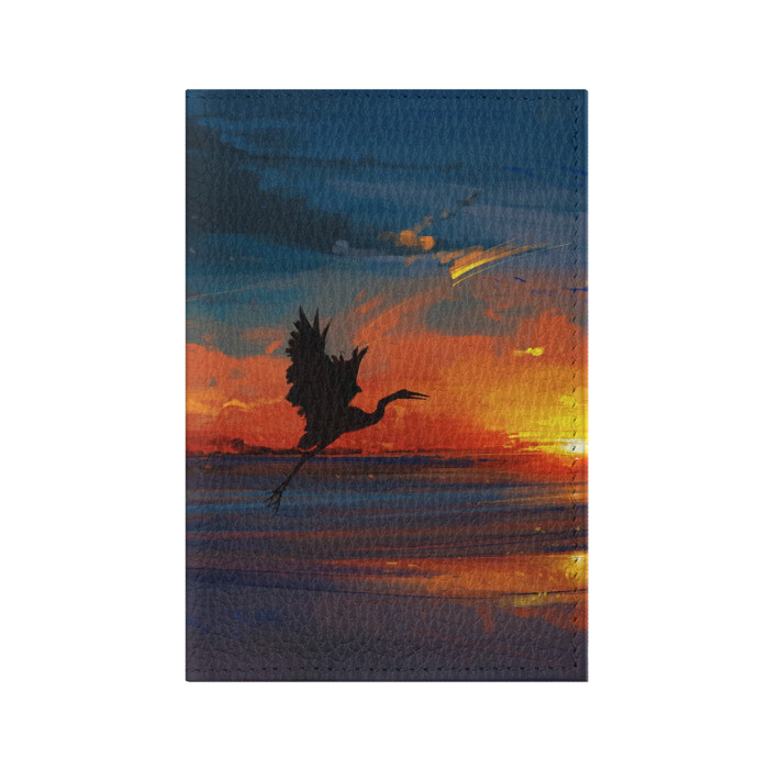 Обложка для паспорта матовая кожа Прибрежный закат фото