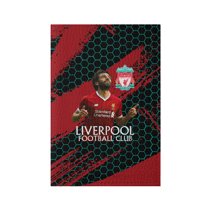 Обложка для паспорта матовая кожа Liverpool: Мохамед Салах. фото