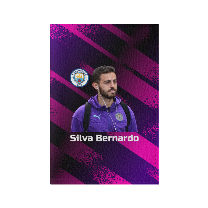 Обложка для паспорта матовая кожа Silva Bernardo Манчестер Сити фото