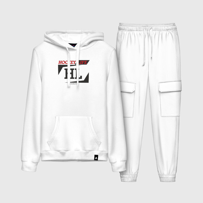Женский костюм хлопок (с толстовкой) Hockey live   big logo фото