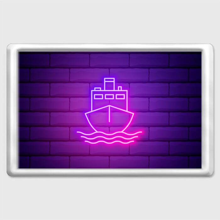 Магнит 45*70 Судно неон фото