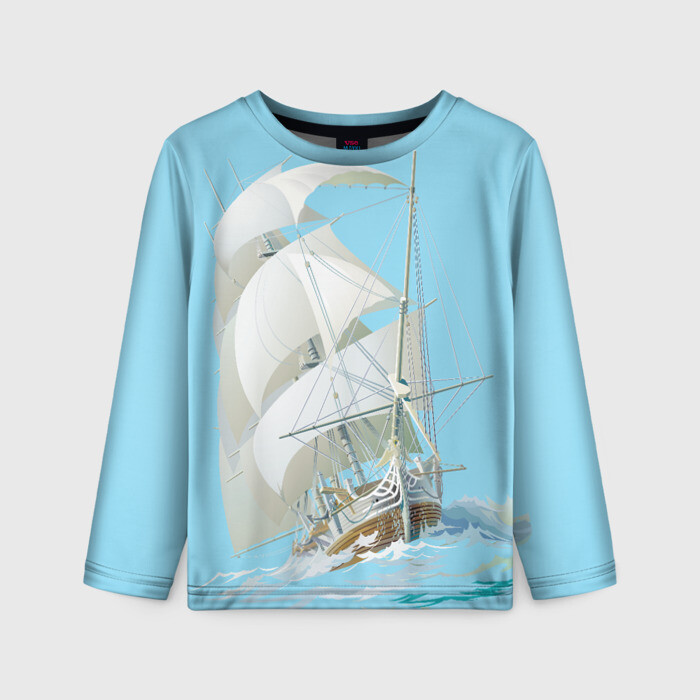 Детский лонгслив 3D The white wanderer фото