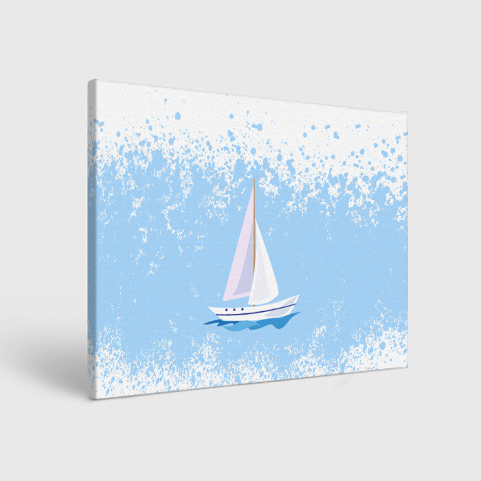 Холст прямоугольный ОДИНОКАЯ ЛОДКА | SAILBOAT (Z) фото