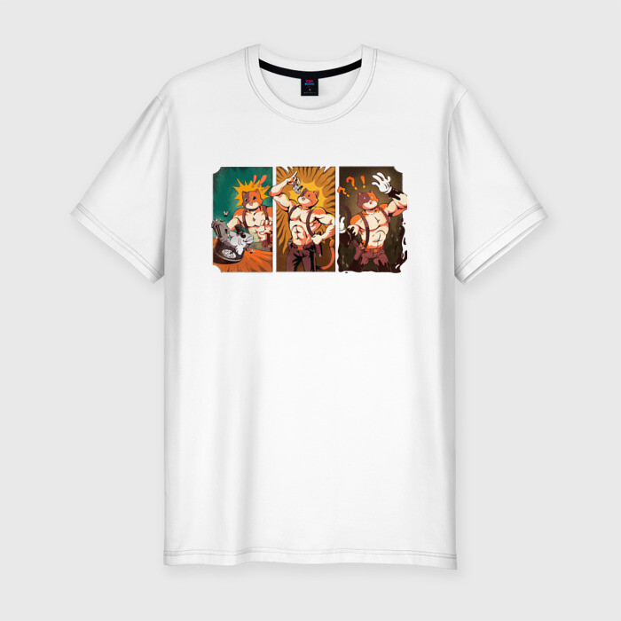 Мужская футболка хлопок Slim Мультмяускулс фото