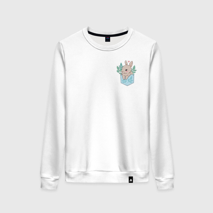 Женский свитшот хлопок Bunny in the pocket фото