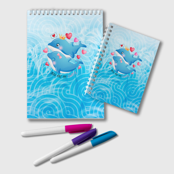 Блокнот Два дельфина фото