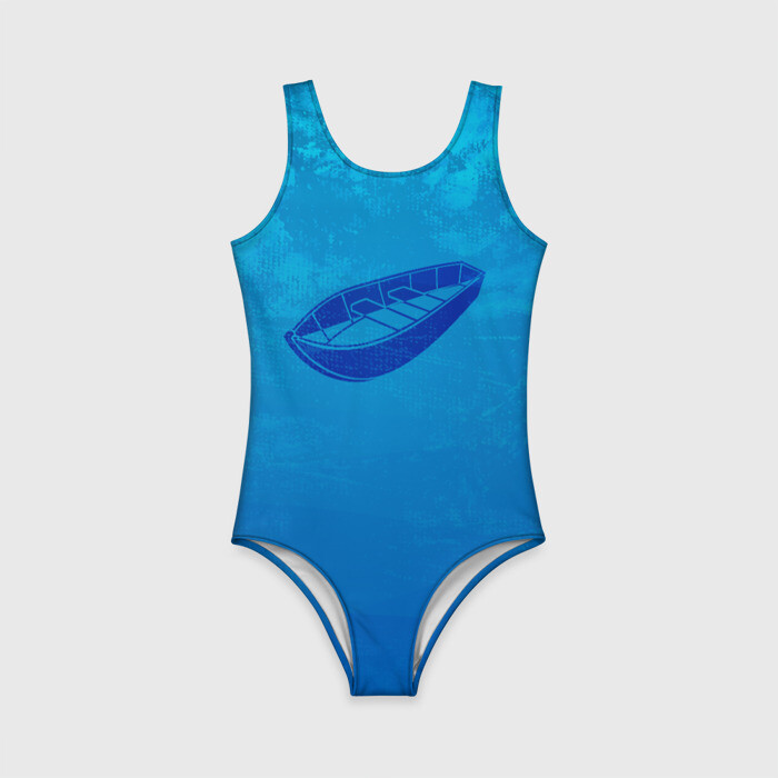 Детский купальник 3D Одинокая Лодка фото