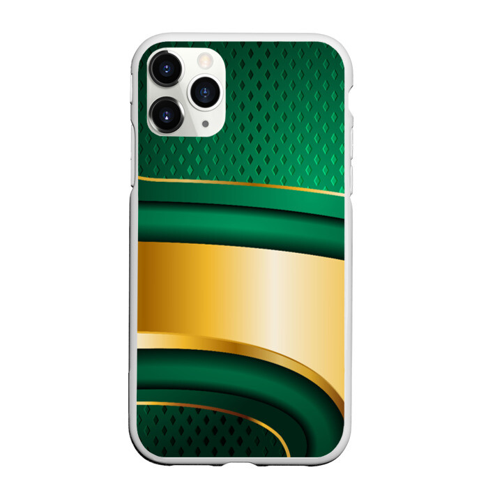 Чехол для iPhone 11 Pro матовый GREEN GOLD 3D фото