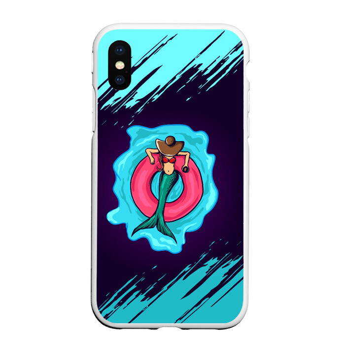 Чехол для iPhone XS Max матовый Русалка на отдыхе | Mermaid фото