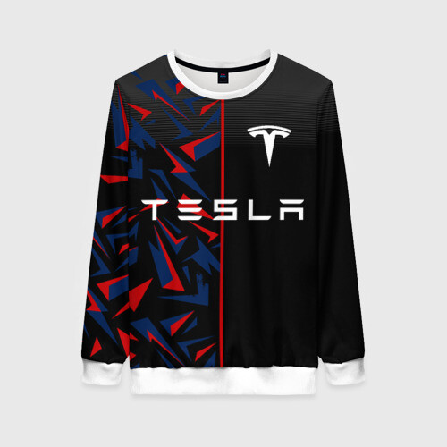 Женский свитшот 3D TESLA MOTORS ТЕСЛА фото