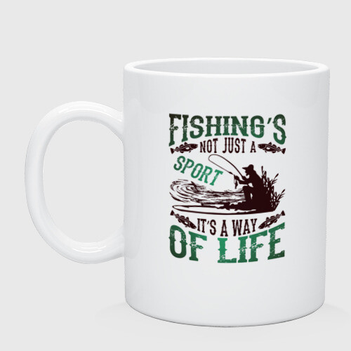 Кружка керамическая Рыбалка моя жизнь фото