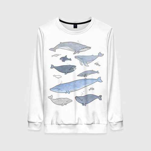 Женский свитшот 3D киты фото