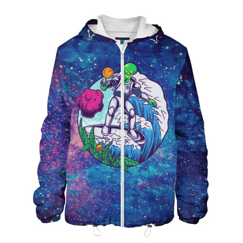 Мужская куртка 3D Пришелец на волне фото