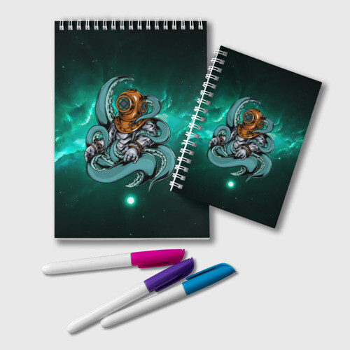 Блокнот Осьминог напал на водолаза фото