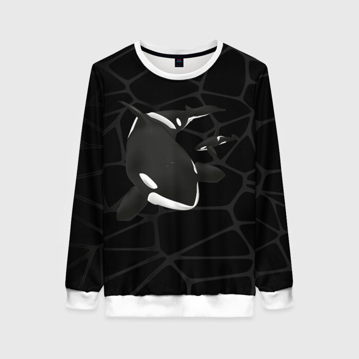 Женский свитшот 3D Косатки фото