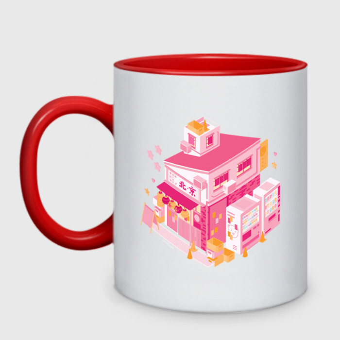 Кружка двухцветная Кавай фото