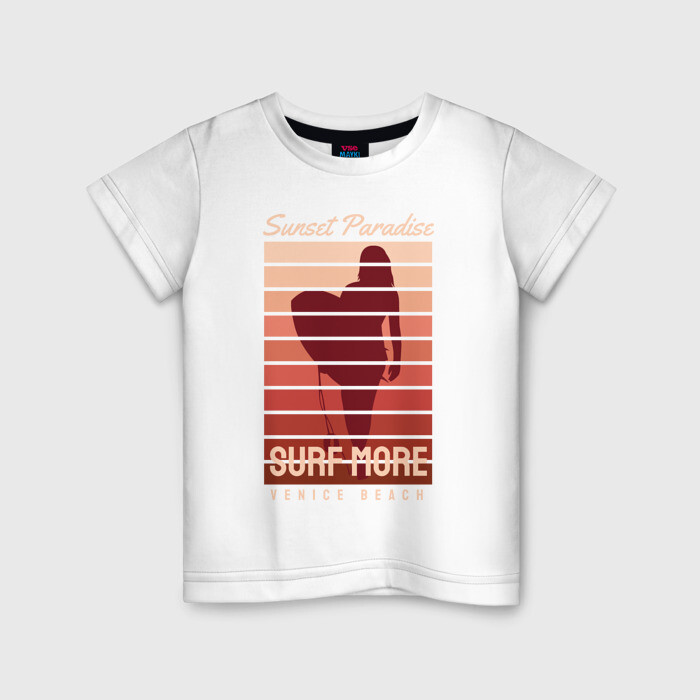 Детская футболка хлопок SURF MORE фото