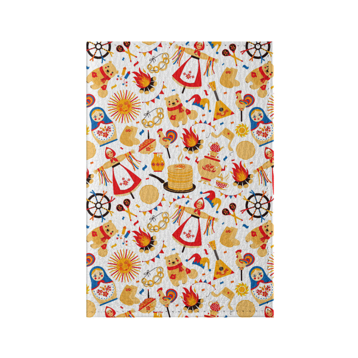 Обложка для паспорта матовая кожа Славянская символика фото