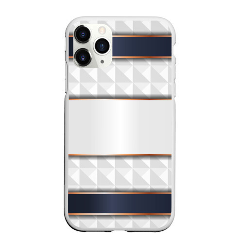Чехол для iPhone 11 Pro матовый White 3d lines фото