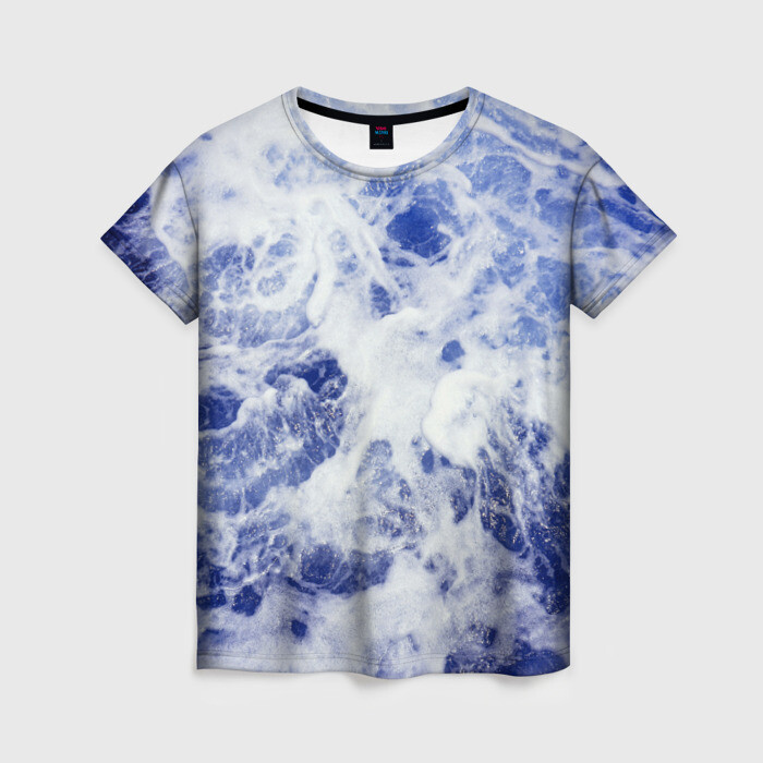 Женская футболка 3D Цвет Морской Волны фото