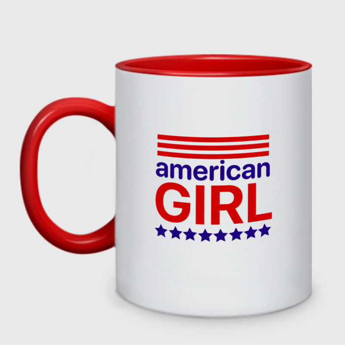 Кружка двухцветная American girl фото