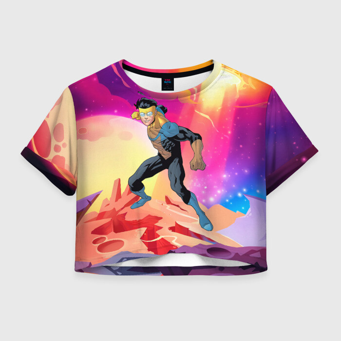 Женская футболка Crop-top 3D Марк Грэйсон Неуязвимый фото