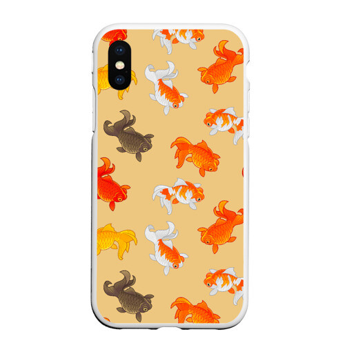 Чехол для iPhone XS Max матовый Рыбки фото