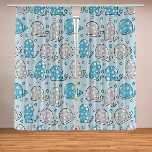 Фотошторы Киты паттерн фото