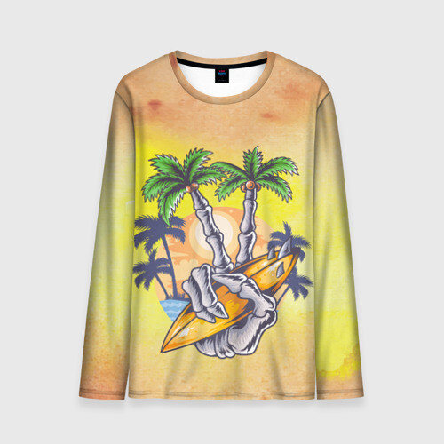 Мужской лонгслив 3D Пис фото