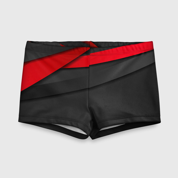 Детские купальные плавки 3D Красные полосы фото