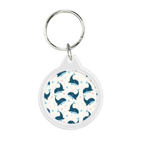 Брелок круглый Киты фото