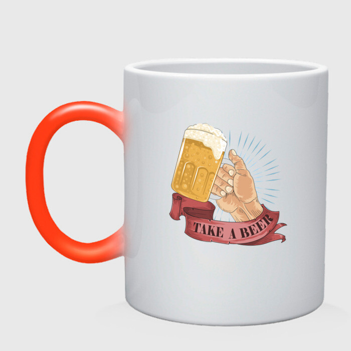 Кружка хамелеон Take A Bear фото