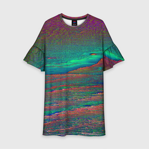 Детское платье 3D ГЛИТЧ ПОМЕХИ (Z) фото