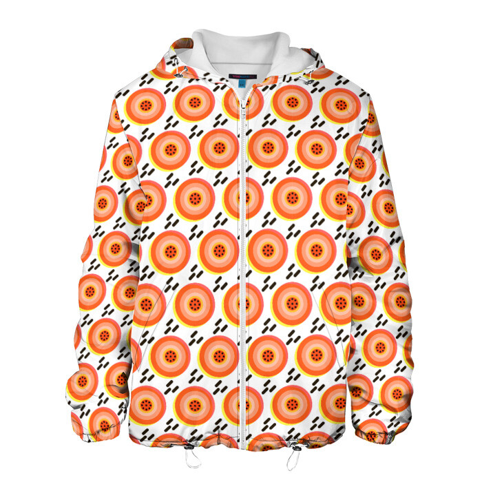 Мужская куртка 3D Поп арт мишень диски дождь фото