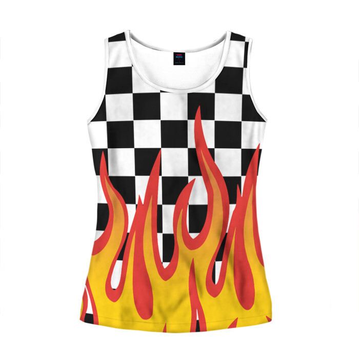 Женская майка 3D ОГОНЬ УЗОР PATTERN фото