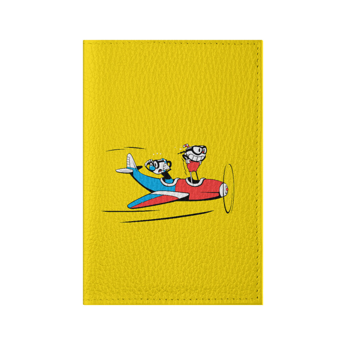 Обложка для паспорта матовая кожа Летящие кружки фото