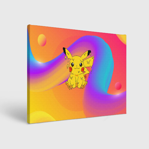 Холст прямоугольный Пикачу капелька фото