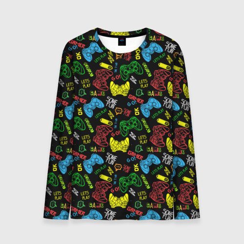 Мужской лонгслив 3D Топ-геймер фото