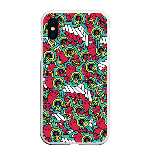 Чехол для iPhone XS Max матовый РЭКИ КЯН ПАТТЕРН SK8 фото