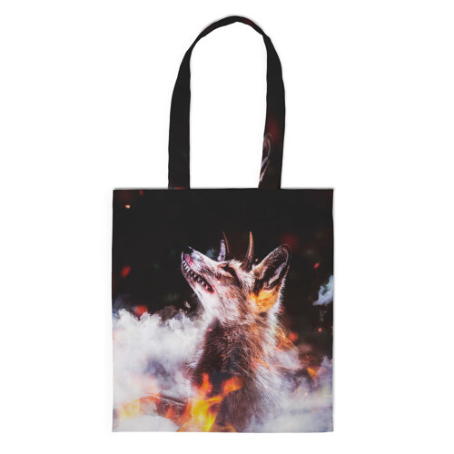 Шоппер 3D Лиса с рогами фото