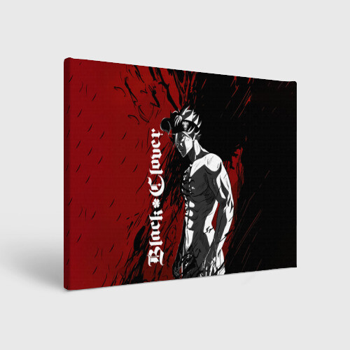 Холст прямоугольный Мощный торс Аста Чёрный клевер фото