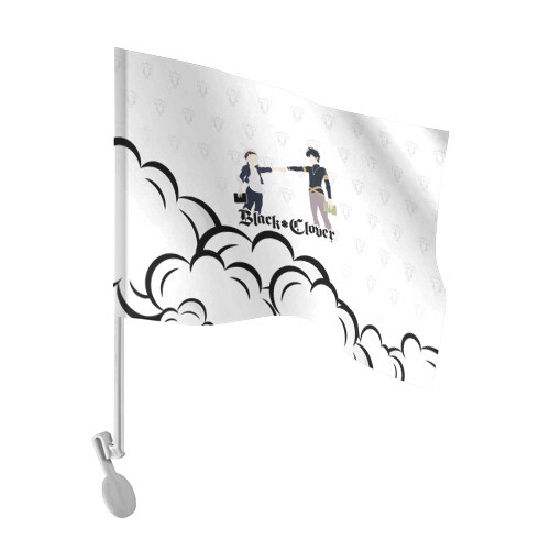 Флаг для автомобиля Чёрный клевер Аста и Юно фото