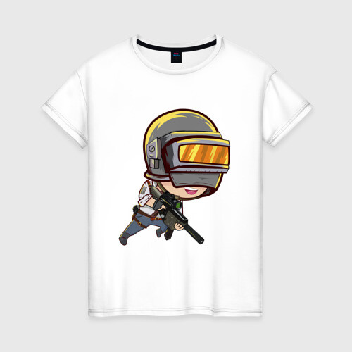 Женская футболка хлопок PUBG: стикер фото