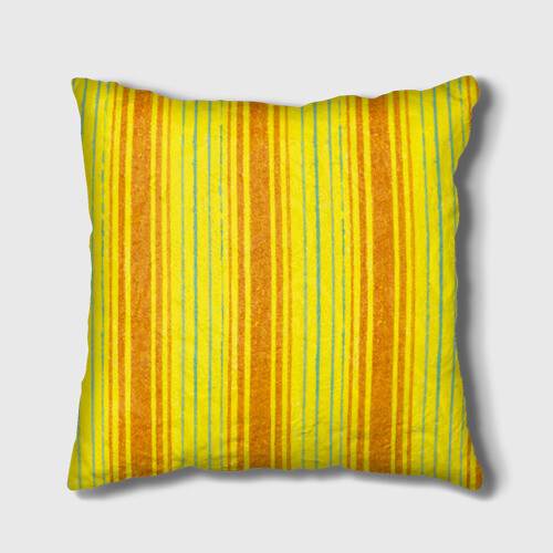 Подушка 3D Желтые полосы фото