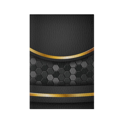 Обложка для паспорта матовая кожа 3D ТЕМНАЯ БРОНЯ С ЗОЛОТОМ фото