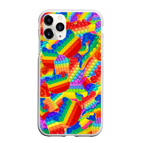 Чехол для iPhone 11 Pro матовый Разные Pop It масляная краска фото